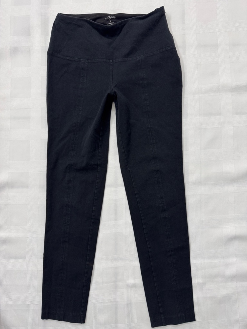 Lysse Black High-Rise Center Seam Slim Leggings